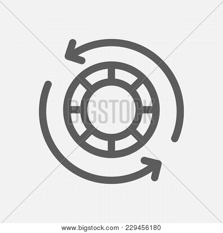 Blue Chip Stocks Icon Line Symbol. Isolated Vector Illustration Of  Icon Sign Concept For Your Web S