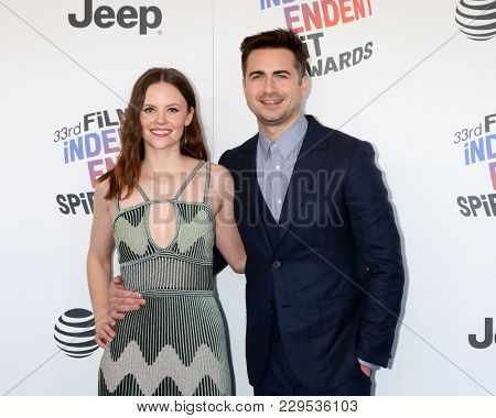 LOS ANGELES - MAR 3:  Sarah Ramos, Matt Spicer at the 2018 Film Independent Spirit Awards at the Beach on March 3, 2018 in Santa Monica, CA