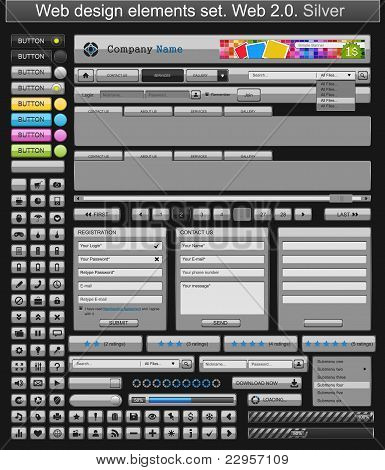 Web Design element Silver