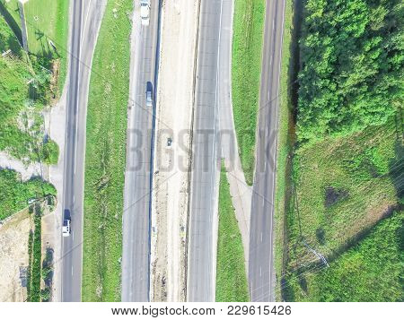 Aerial Construction Of Highway Interstate 10 (i10) Overpass