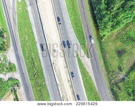 Aerial Construction Of Highway Interstate 10 (i10) Overpass