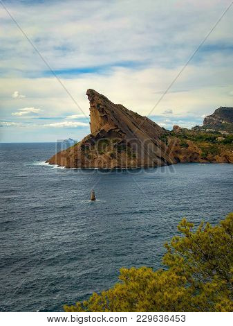 Rock Of The Beak Of The Eagle Above The Sea At La Ciotat