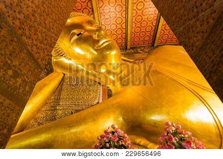 Wat-pho, Bangkok Thailand:- March 3, 2018:-: Wat Pho Or The Official Name Is Wat Pho As The Oldest T