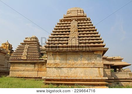 An Ancient Temple Complex Hemakuta Hill In Hampi, Karnataka, India.