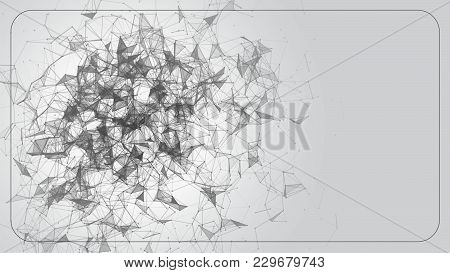 Abstract Polygonal Space Background With Connecting Dots And Lines