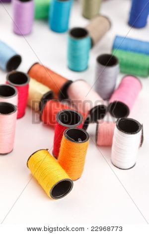 bobbins of lurex thread