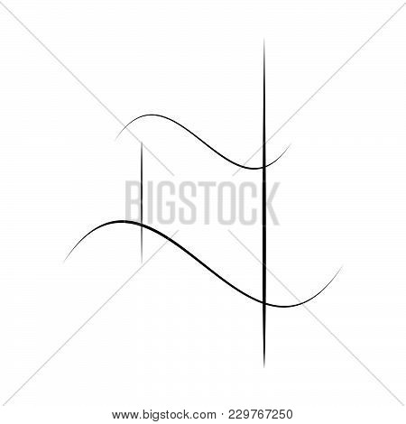 Abstract Element With Random Overlapping Lines. Abstract Distored Lines