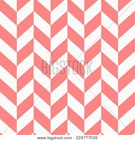 Seamless Chevron Pattern On Paper Texture. Vector Illustration