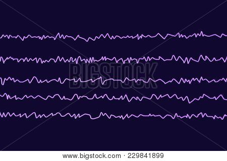 Eeg Electroencephalogram, Brain Wave In Awake State With Mental Activity, 3d Illustration