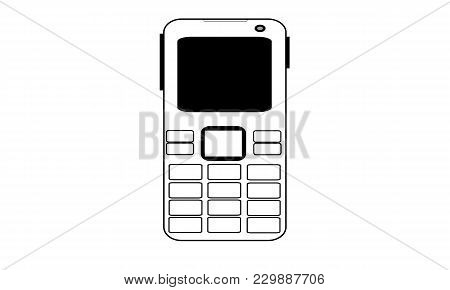 Design Mobile Phone Digital Old Device Vector