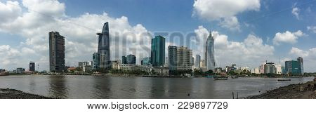 Saigon, Vietnam - Mar 5, 2015. Panorama View Of Saigon, Vietnam. Saigon Is The Largest City In Vietn