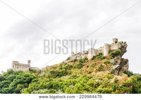 Ancient Castle Of Roccascalegna Sited On A Rocky Headland