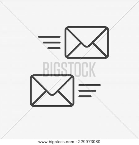 Mail Send Vector Icon. Email Envelope Button. Contakt Address, Inbox, Sign. Mail Communication Newsl