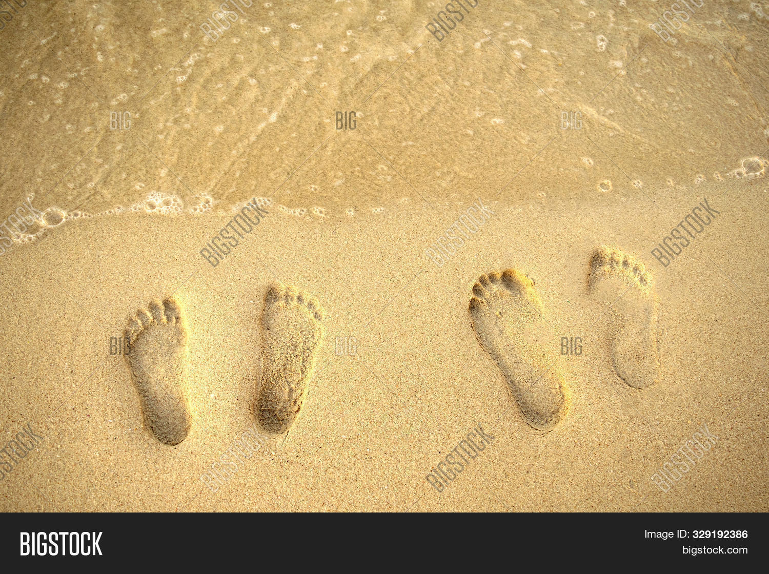 Feet Prints On Sand Image & Photo (Free Trial) | Bigstock