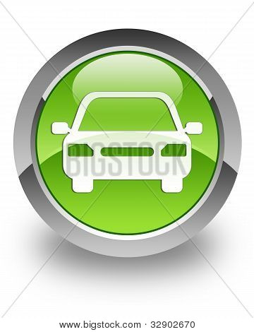 Car glossy icon