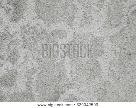 White Old Concrete Wall For Interior Or Outdoor Exposed Surface Polished. Cement Have Sand And Stone