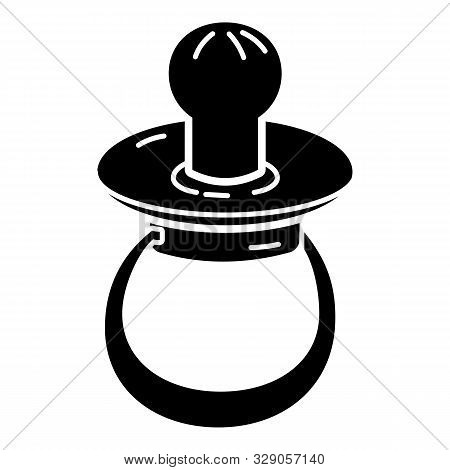 Soft Pacifier Icon. Simple Illustration Of Soft Pacifier Vector Icon For Web Design Isolated On Whit