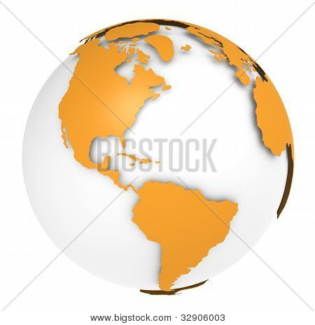 La vista di rotazione terra