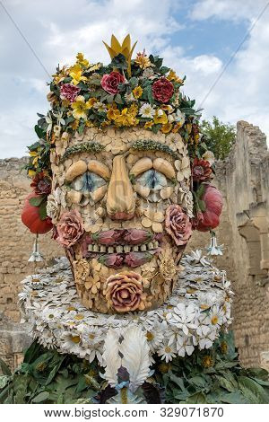 Les Baux, France - June 26, 2017: The Artwork, Titled Spring Is Four Seasons Three-dimensional Inter
