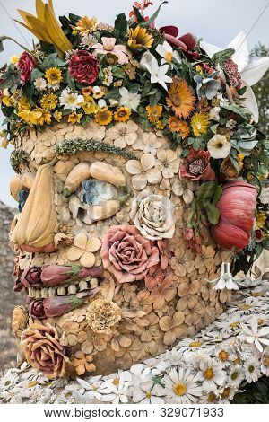 Les Baux, France - June 26, 2017: The Artwork, Titled Spring Is Four Seasons Three-dimensional Inter