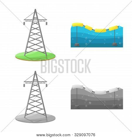 Vector Design Of Source And Environment Icon. Collection Of Source And Bio Stock Vector Illustration