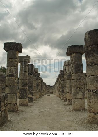 Ancient Mayan Columns