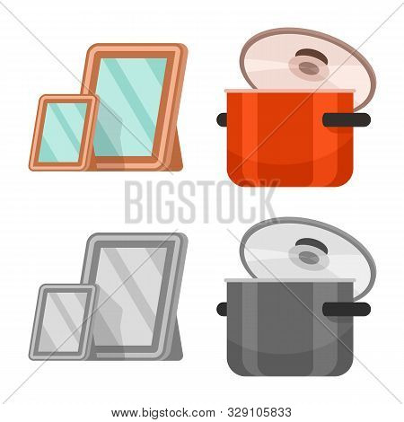 Vector Design Of Comfort And Equipment Symbol. Set Of Comfort And Furniture Vector Icon For Stock.