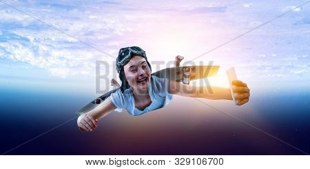 Fly with self-made plane wing