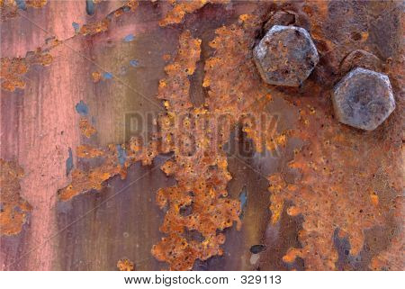 Tło - Rusty żelaza i śruby