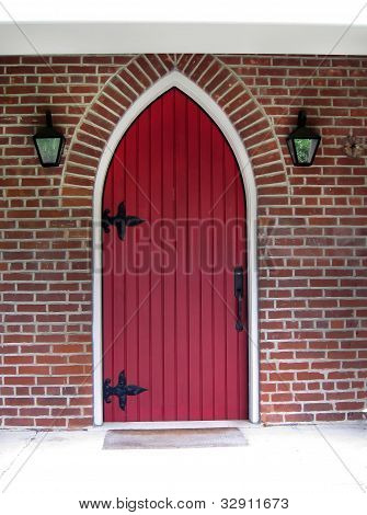 Old Red Door Bullet Shaped
