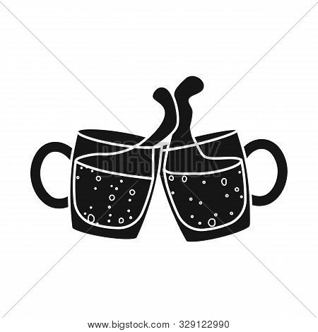 Vector Design Of Beer And Mug Icon. Graphic Of Beer And Glass Stock Vector Illustration.
