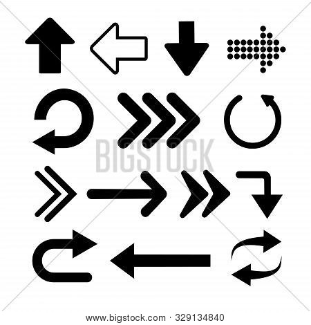 Arrows Vector Collection With Elegant Style And Black Color.