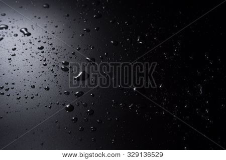 Water Drop On Black