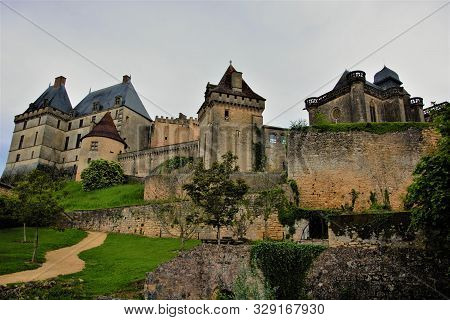 Biron Castle In The Region Of Dordogna