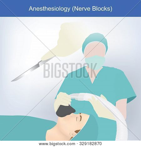 Anaesthesiology. Anesthesiologist Anesthesiologist. The Illustration Of Suppressing Pain During Surg