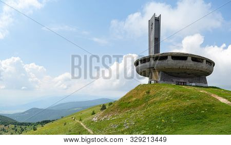 Buzludzha, Bulgaria - July 07, 2019: The Monument House Of The Bulgarian Communist Party On The Buzl