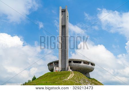 Buzludzha, Bulgaria - July 07, 2019: The Monument House Of The Bulgarian Communist Party On The Buzl
