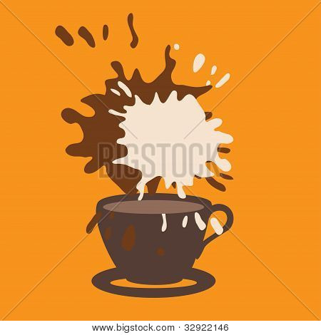 kop kaffe med mælk