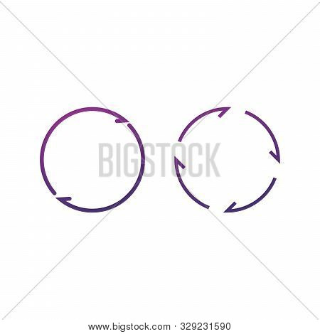 Unusual Arrows In Circle. Stock Vector Illustration Isolated On White Background.