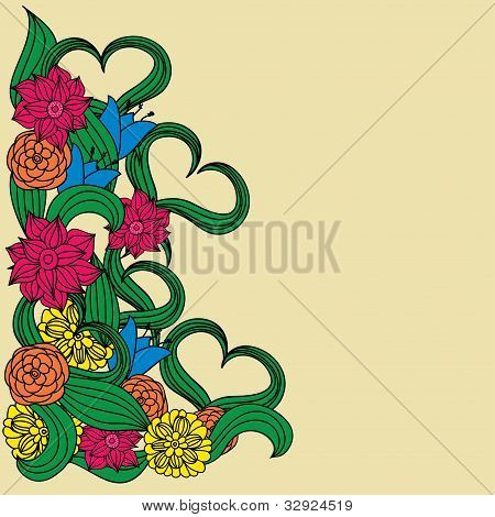 Elegant floral baggrund, vektor