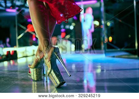 Heels Sexy Woman Pole Image & Photo (Free Trial) Bigstock