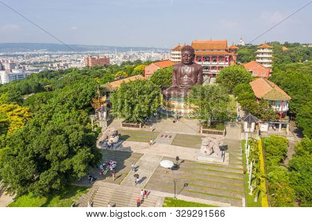 Changhua, Taiwan - September 14th, 2019: Changhua Great Buddha Statue of Bagua Mountain, Changhua city, Taiwan, Asia