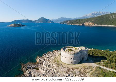 Aerial View Of The Fortress Arza Lustica Peninsula.