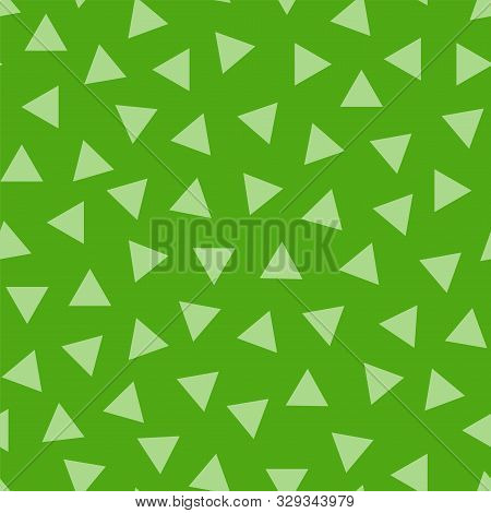 Vector Seamless Simple Colorful Pattern. Bright Stylish Texture With Randomly Disposed Triangles. Re