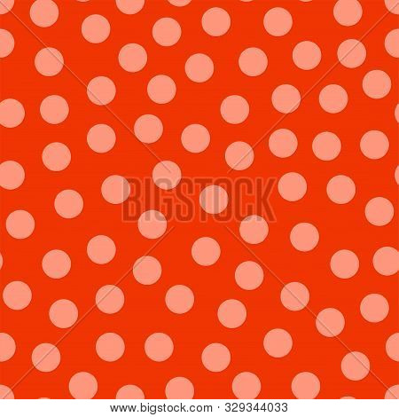 Vector Seamless Simple Colorful Pattern. Bright Stylish Texture With Randomly Disposed Circles. Repe