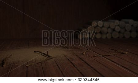 Background Texture Of A Wooden Boards Floor
