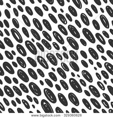 Vector Seamless Monochrome Pattern. Vector Hand Drawn Scandinavian Style Illustration Design.
