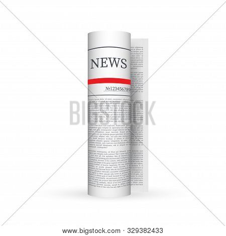 Vector Mock Up Of A Blank Daily Newspaper. Fully Editable Whole Newspaper In Clipping Mask. Vector S