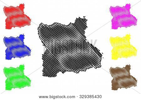 Blagoevgrad Province (republic Of Bulgaria, Provinces Of Bulgaria) Map Vector Illustration, Scribble