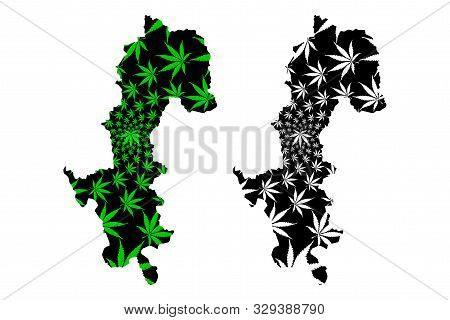Mae Hong Son Province (kingdom Of Thailand, Siam, Provinces Of Thailand) Map Is Designed Cannabis Le